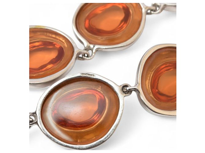 Colar Givenchy Laranja Prata - vista 5