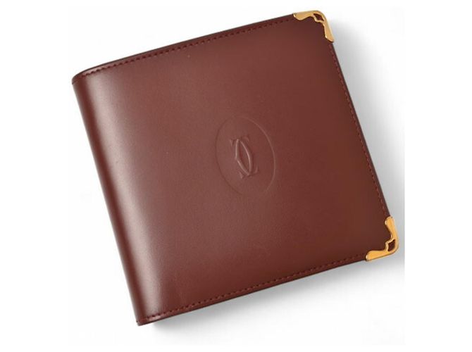 Billetera bi-fold Cartier en Burdeos - vista 3