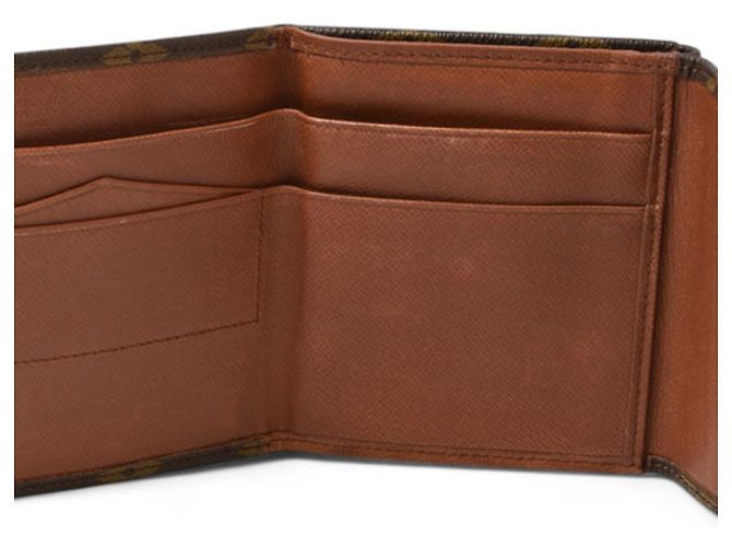 Billetera bi-fold Monogram Louis Vuitton Castaño - vista 8
