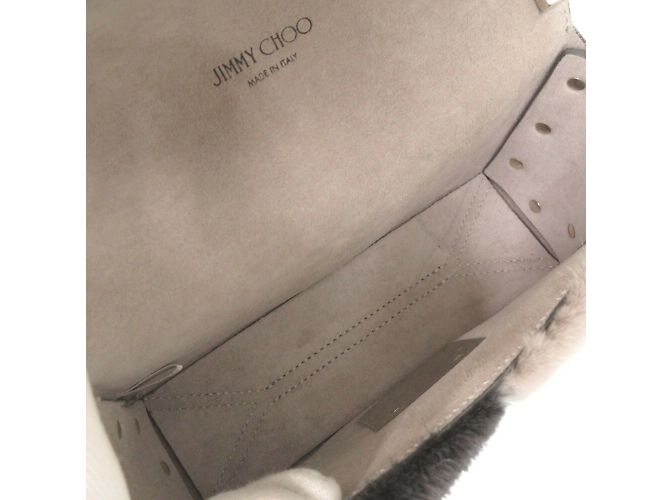 Borsa a spalla in pelle di visone Rocket Petite di Jimmy Choo Marrone Argento - vista 6