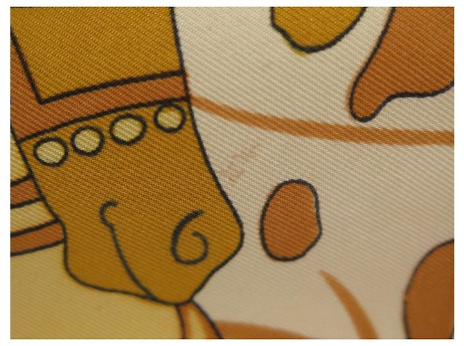 Hermès FULAR VINTAGE HERMES ALI BABA P. PERON 1ª EDIZIONE 1972 QUADRATO 90CM Giallo - vista 10