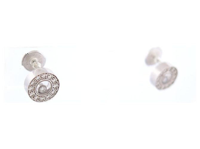 ORECCHINI CHOPARD HAPPY DIAMONDS ICONS 833087 ORO BIANCO & DIAMANTI Argento - vista 3