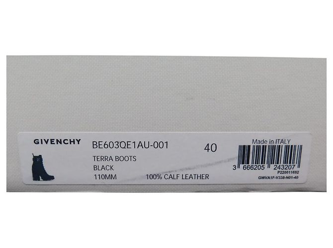 ZAPATOS GIVENCHY BOTINES DE PIEL TERRA NEGRO BE603QE1AU 40 BOTAS COMBAT - vista 13