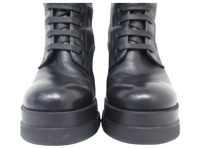 ZAPATOS GIVENCHY BOTINES DE PIEL TERRA NEGRO BE603QE1AU 40 BOTAS COMBAT - vista 4