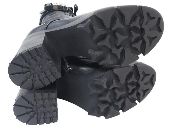 ZAPATOS GIVENCHY BOTINES DE PIEL TERRA NEGRO BE603QE1AU 40 BOTAS COMBAT - vista 6