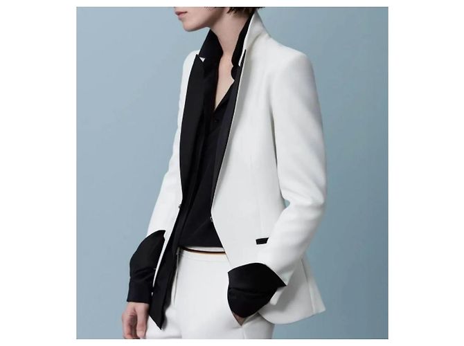 Barbara Bui Smoking Châle Noir Resort 2017 Nero Bianco - vista 2