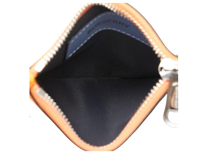 Monedero de cuero con logo de Burberry Naranja - vista 6