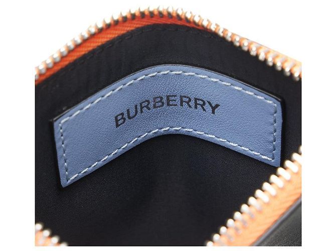 Monedero de cuero con logo de Burberry Naranja - vista 8