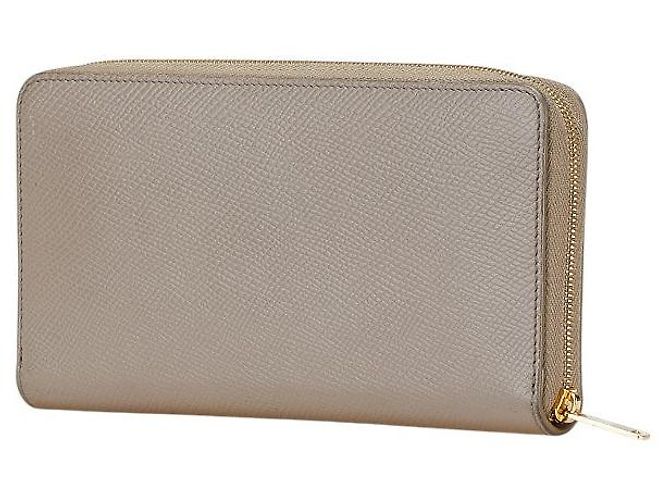 Céline Portafoglio rotondo con zip in pelle Celine Grigio - vista 2