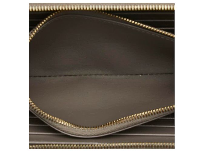 Céline Portafoglio rotondo con zip in pelle Celine Grigio - vista 8