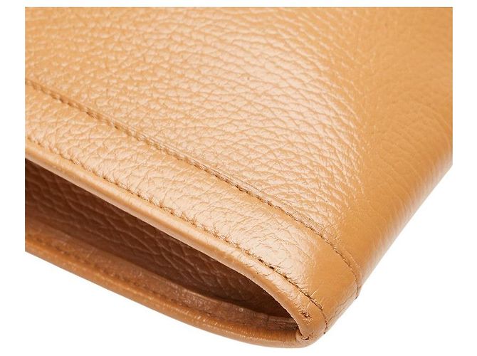 Hermès Clutch in pelle Hermes Jige GM Marrone - vista 4