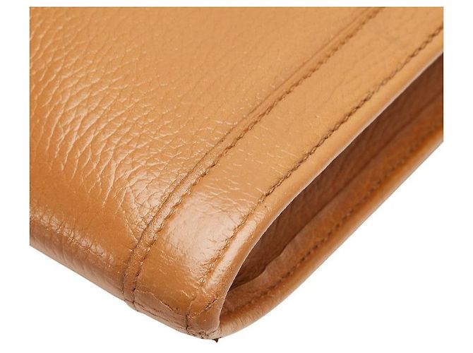 Hermès Clutch in pelle Hermes Jige GM Marrone - vista 5