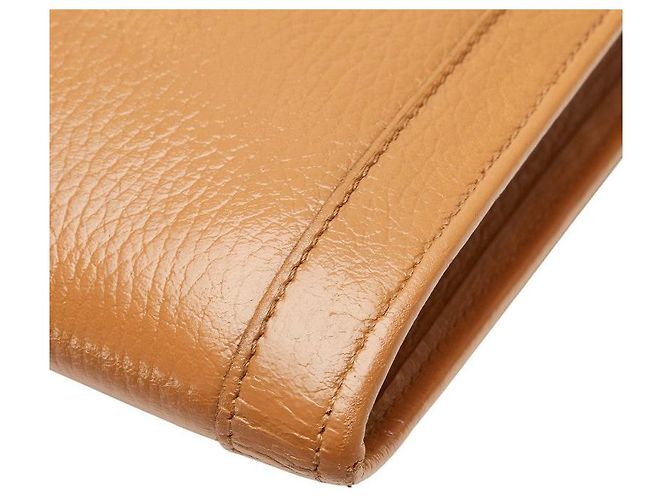 Hermès Clutch in pelle Hermes Jige GM Marrone - vista 6