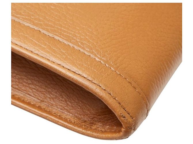 Hermès Clutch in pelle Hermes Jige GM Marrone - vista 7