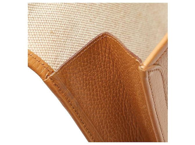 Hermès Clutch in pelle Hermes Jige GM Marrone - vista 8
