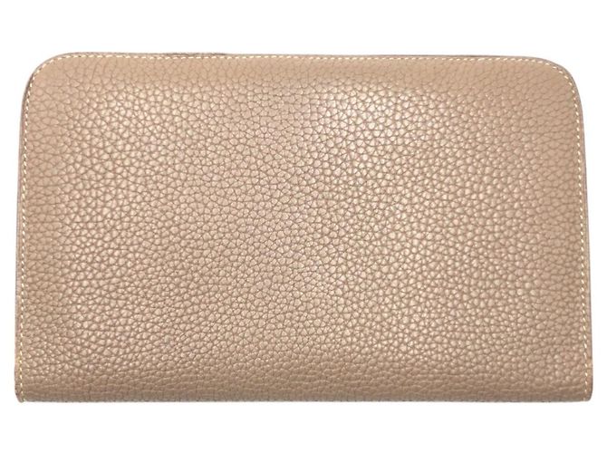 Hermès Portafoglio Lungo Hermes Dogon GM Togo Marrone - vista 2