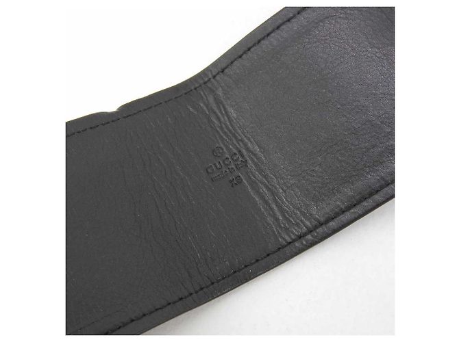 Cintura larga in suede Gucci nera e dorata XS Nero - vista 6