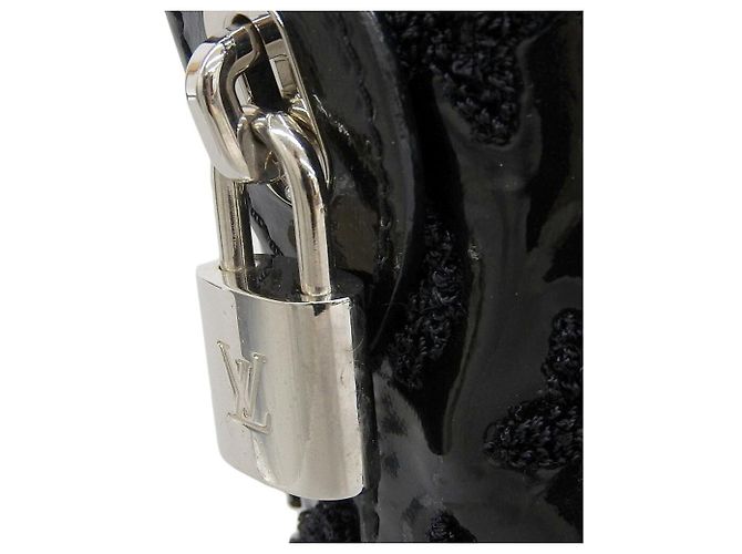 Borsa Lockit BB in Monogram Vernis Louis Vuitton Nera Nero Porpora - vista 7