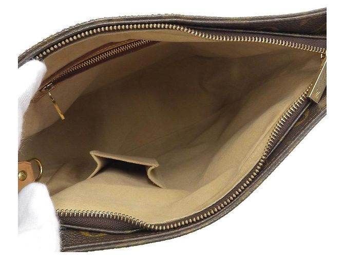 Borsa a Spalla Louis Vuitton Monogram Looping GM M51145 Marrone - vista 3