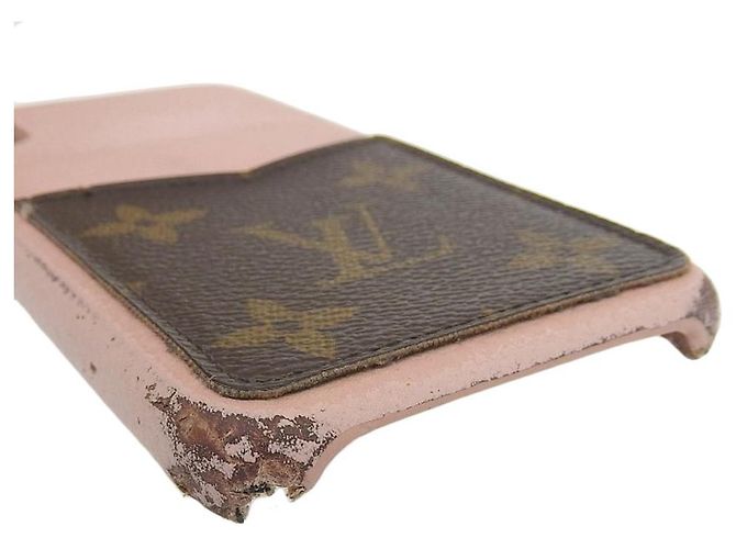 Funda para iPhone Monogram Taiga Louis Vuitton M68892 Rosa - vista 3