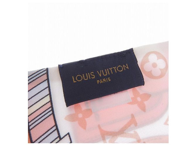 Bufanda de seda Louis Vuitton M77678 Blanco - vista 6