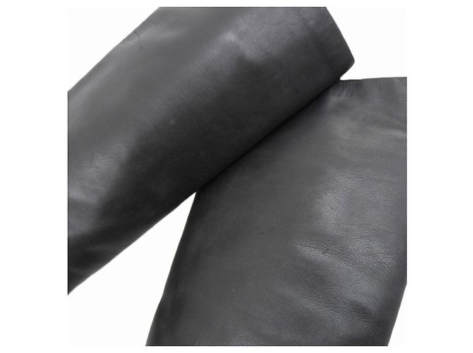 Hermès Botas largas de cuero Hermes negras Negro - vista 6