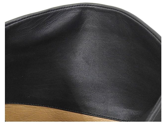 Hermès Botas largas de cuero Hermes negras Negro - vista 7
