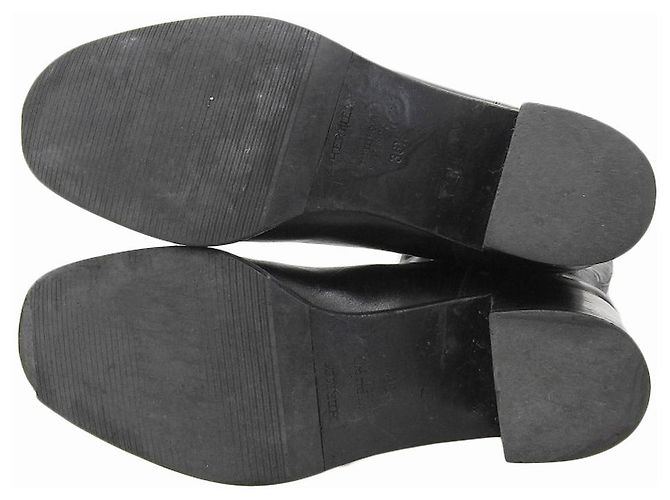 Hermès Botas largas de cuero Hermes negras Negro - vista 8