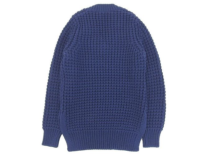 Louis Vuitton Wollpullover mit V-Ausschnitt marineblau S - Ansicht 2