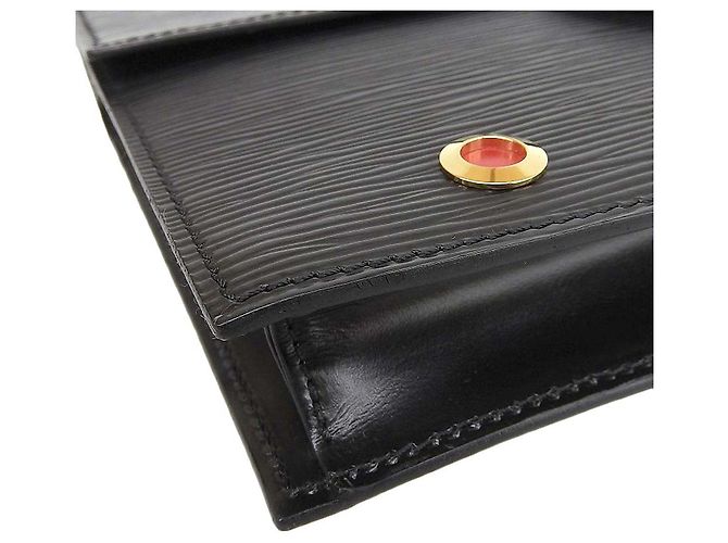 Borsa Clutch Hublot Epi Louis Vuitton M52557 Nero - vista 5