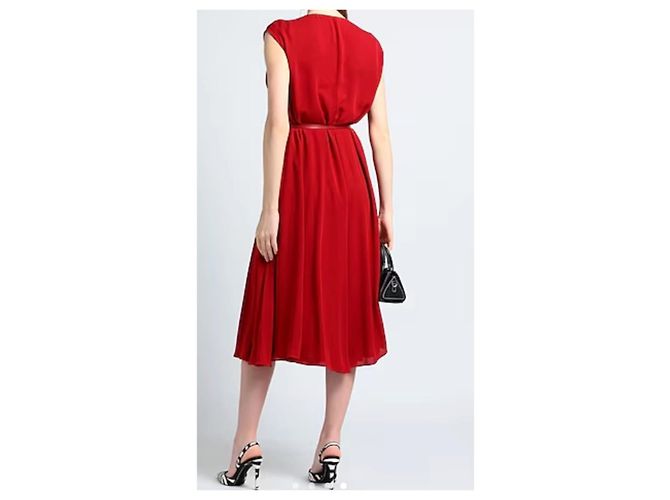 Valentino Kleid Drapé Red Rot - Ansicht 4