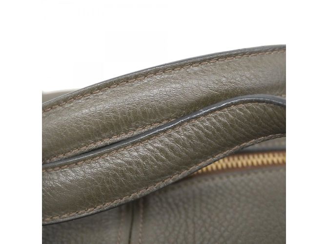 Hermès Borsa Tote Hermes Victoria 43 in verde oliva - vista 11