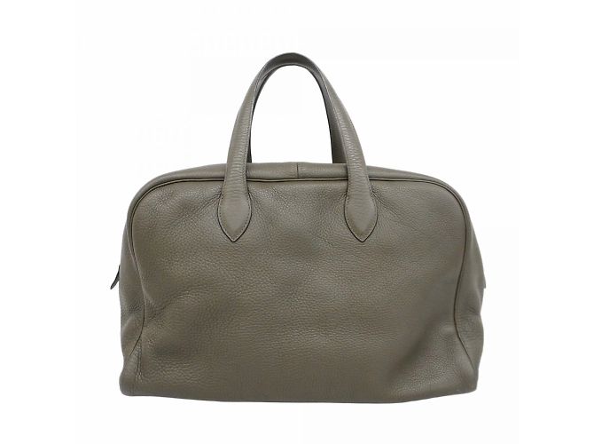 Hermès Borsa Tote Hermes Victoria 43 in verde oliva - vista 15