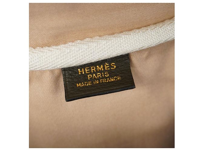 Hermès Borsa Tote Hermes Victoria 43 in verde oliva - vista 5
