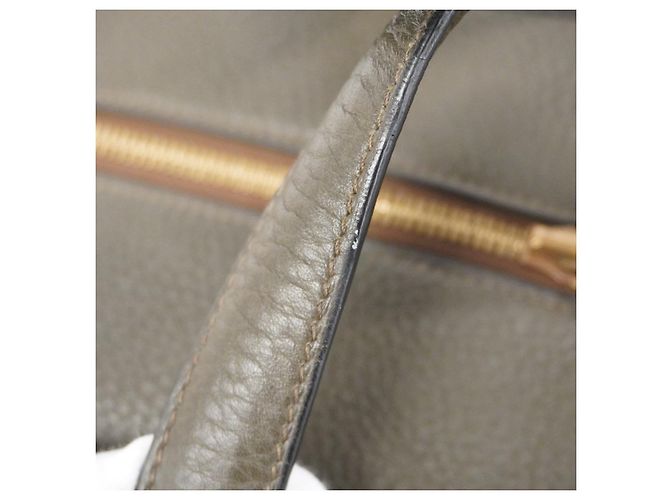 Hermès Borsa Tote Hermes Victoria 43 in verde oliva - vista 8