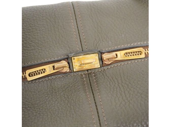 Hermès Borsa Tote Hermes Victoria 43 in verde oliva - vista 9