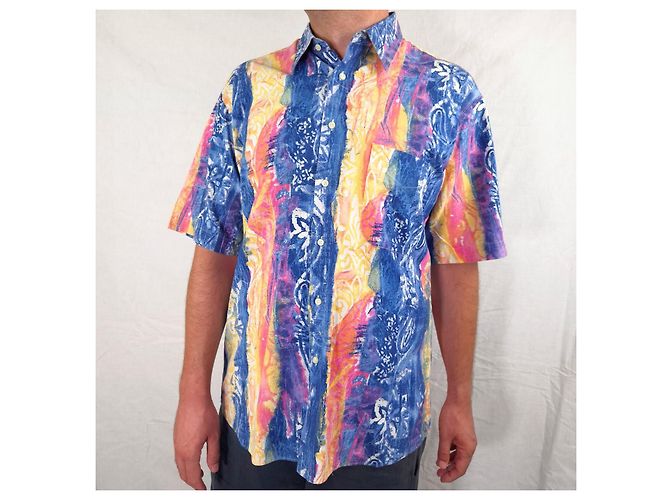 Emanuel Ungaro Ungaro camicia da uomo estiva vintage anni 90 Multicolore - vista 4