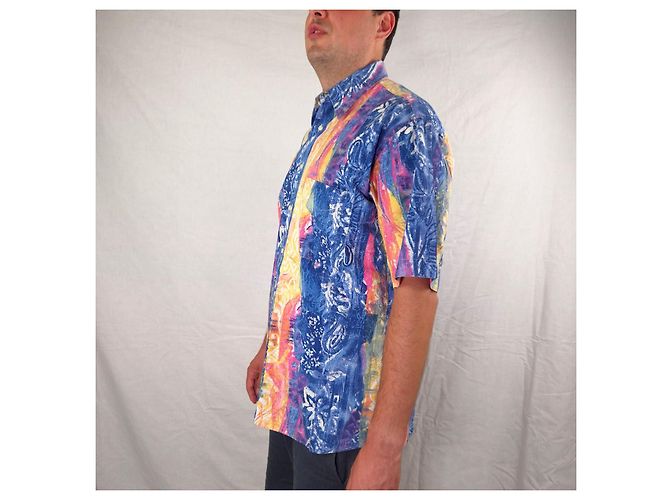 Emanuel Ungaro Ungaro camicia da uomo estiva vintage anni 90 Multicolore - vista 5