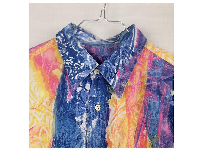 Emanuel Ungaro Ungaro camicia da uomo estiva vintage anni 90 Multicolore - vista 7