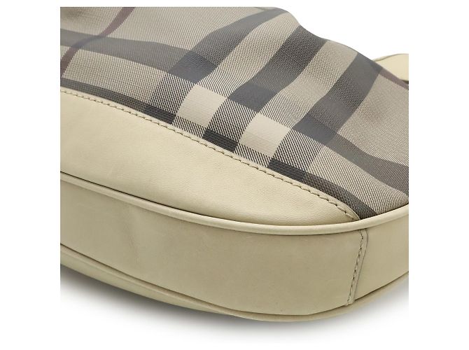 Borsa a spalla a quadri Burberry Marrone Grigio - vista 4