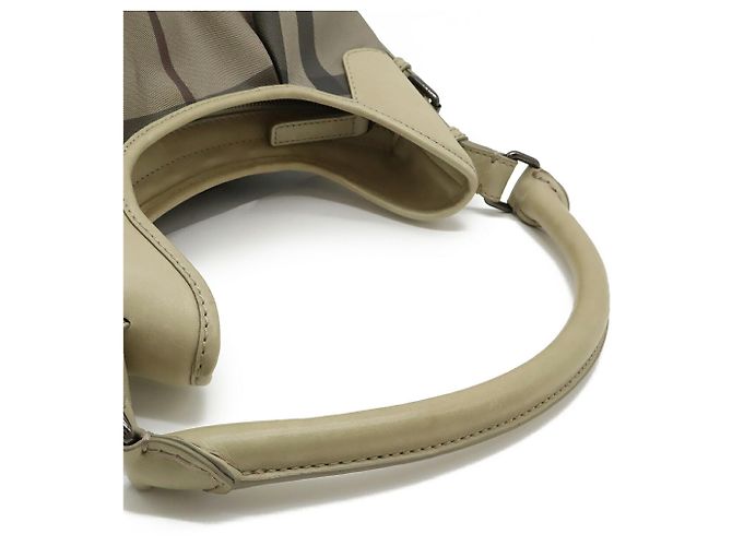 Borsa a spalla a quadri Burberry Marrone Grigio - vista 5
