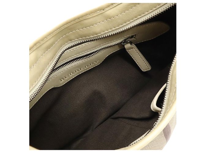 Borsa a spalla a quadri Burberry Marrone Grigio - vista 9