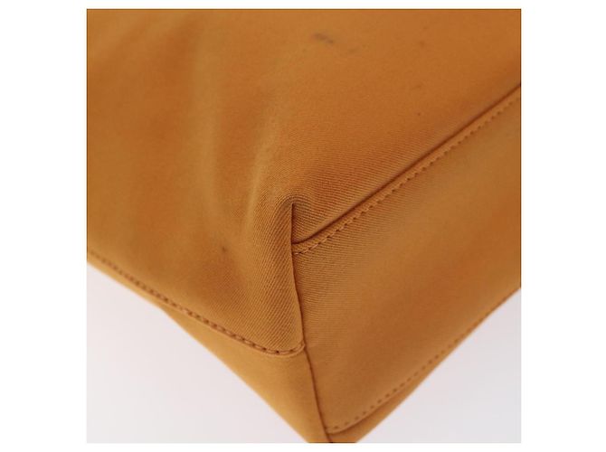 Borsa a spalla Salvatore Ferragamo in tela arancione Auth BA3239 - vista 14
