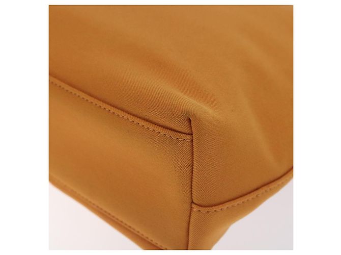 Borsa a spalla Salvatore Ferragamo in tela arancione Auth BA3239 - vista 15