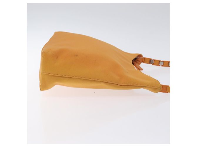 Borsa a spalla Salvatore Ferragamo in tela arancione Auth BA3239 - vista 3