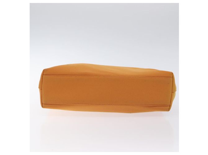 Borsa a spalla Salvatore Ferragamo in tela arancione Auth BA3239 - vista 5