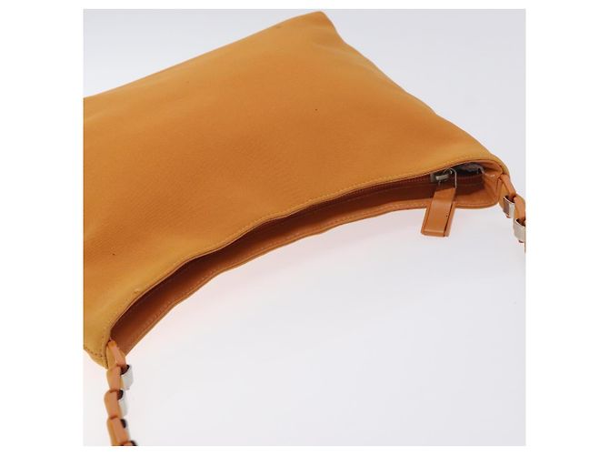 Borsa a spalla Salvatore Ferragamo in tela arancione Auth BA3239 - vista 6