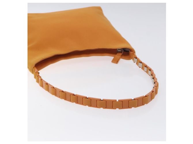 Borsa a spalla Salvatore Ferragamo in tela arancione Auth BA3239 - vista 7