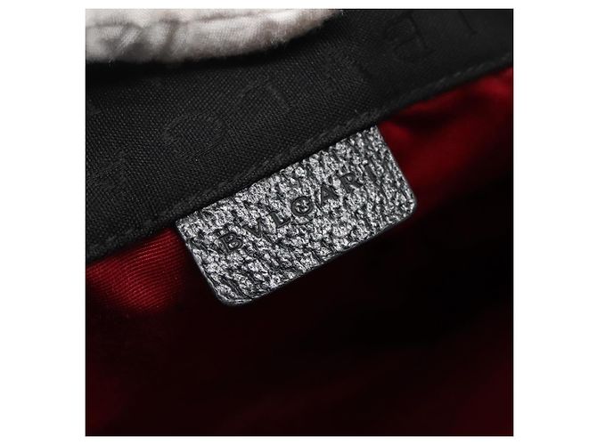 Bulgari Borsa Tote BVLGARI Logo Mania in tela nera e argento autentica bs27433 - vista 17