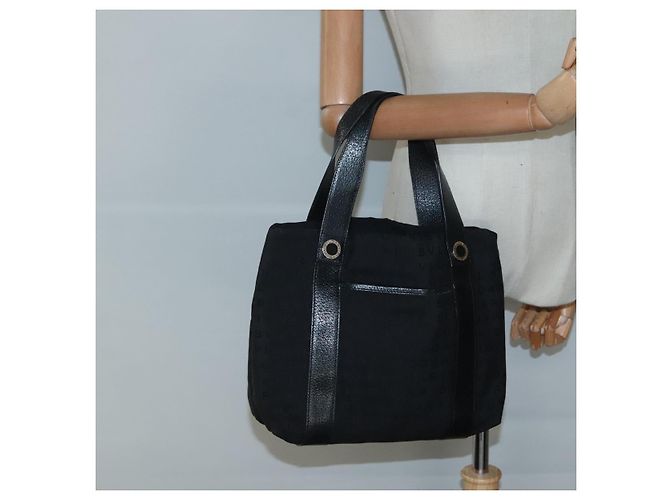 Bulgari Borsa Tote BVLGARI Logo Mania in tela nera e argento autentica bs27433 - vista 23
